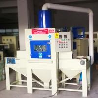 广东自动喷砂机 手机外壳去毛刺专用输送式 自动喷砂机