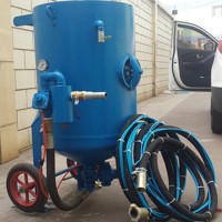 厂家供应工地除锈喷砂机 开放式砂水混合移动喷砂机