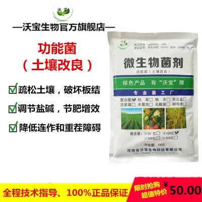 土壤改良生物菌调节土壤板结盐碱疏松抗重茬降低连作障碍冲施肥