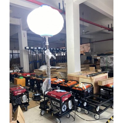 移动照明月球灯汽油机发电照明车1000W大功率升降工作灯