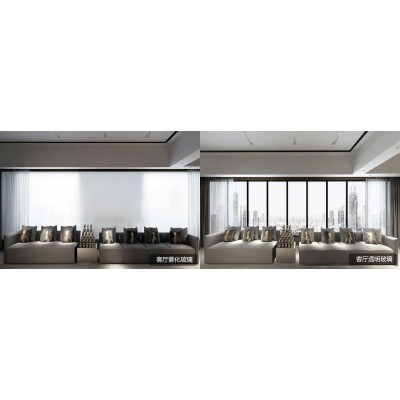 电控变色隐私膜 智能调光玻璃 定制办公室隔断 透光率高