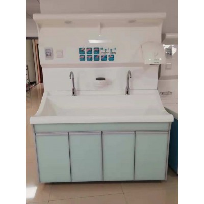 高分子洗手池  感应式鹅颈水龙头