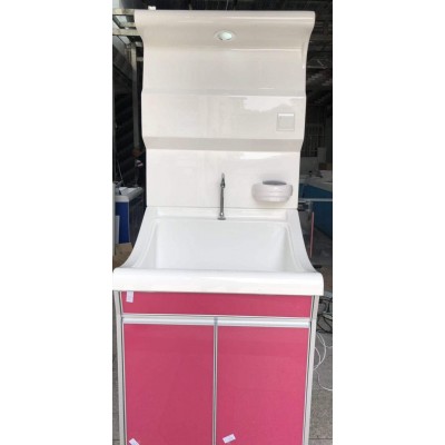 高分子洗手池 不锈钢刷手池 感应式鹅颈水龙头